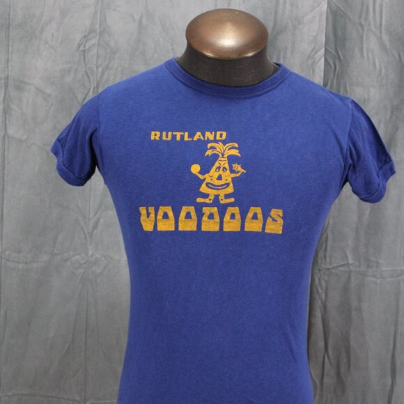 Vintage Graphic T-shirt - Rutland Voodoo Ringer T-shirt - Men's Small - Picture 1 of 7